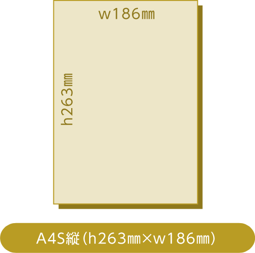 A4S縦（h263㎜×w186㎜）